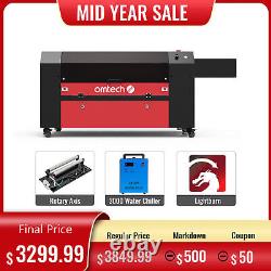 OMTech 20x28 in. 80W CO2 Laser Cutter Engraver with Stardand Accessories Combo