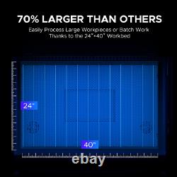 OMTech 2440 100W CO2 Laser Cutter Engraver 1200 mm/s free Chiller Lightburn