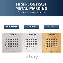OMTech 24 Pack Black Metal Laser Sprayfor CO2 Laser Cutter Engraver (1 Box)