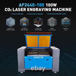 OMTech 24x40 100W CO2 Laser Cutter engraver Autofocus with CW5200 Water Chiller