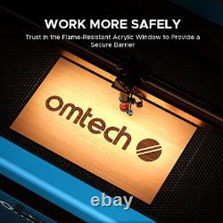 OMTech 24x40 100W CO2 Laser Engraver Cutter Marker with CW-5200 Water Chiller
