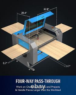 OMTech 28x20 60W CO2 Laser Engraver Cutter Cutting with CW-5200 Water Chiller