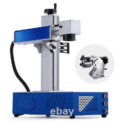 OMTech 30W Fiber Laser Marking Machine 6.9x 6.9 Metal Marker with Rotary Axis