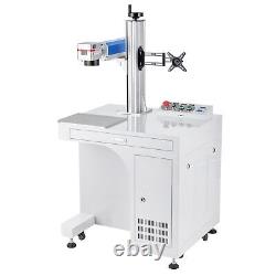 OMTech 30W Fiber Laser Marking Machine Workstation 7x7 with Fiber Rotary Axis A