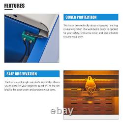OMTech 40W 12x8 Laser Engraving Machine LCD Panel LaserDRW Pump Cover Protection