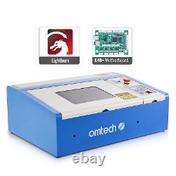 OMTech 40W 12x 8 K40 CO2 Laser Engraver Marker w. K40+ Motherboard & LightBurn