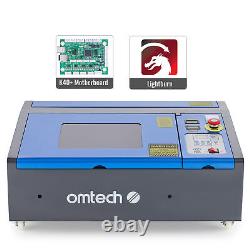 OMTech 40W 8 x 12in CO2 Laser Engraver Marker with K40+ Motherboard & LightBurn