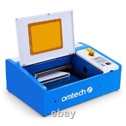 OMTech 40W 8x12 CO2 Laser Engraver LCD Panel Water Pump with K40 Rotary Axis