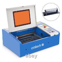 OMTech 40W CO2 Laser Engraver 8x12 Desktop Laser Engraving Machine & Rotary Axis