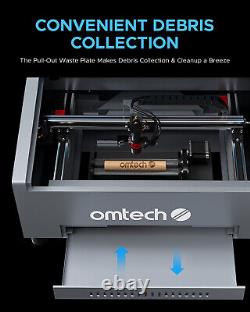 OMTech 40W CO2 Laser Engraver 8x12 K40+ Engraving Machine with Rotary Axis