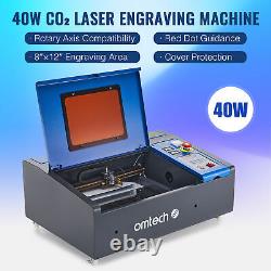 OMTech 40W CO2 Laser Engraver Cutting Machine 12x 8 Marker Red Dot Guidance