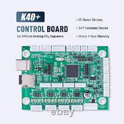 OMTech 40W CO2 Laser Engraver K40+ Mainboard for Rotary Axis & LightBurn Comp