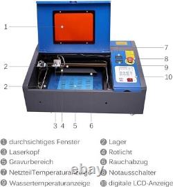 OMTech 40W CO2 Laser Engraving Machine 8 X 12 LCD Display 700mm Tube SH-G3020