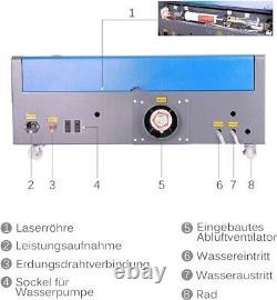 OMTech 40W CO2 Laser Engraving Machine 8 X 12 LCD Display 700mm Tube SH-G3020