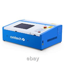 OMTech 40W CO2 Laser Engraving Machine 8x12 Bed LaserDRW with K40 Rotary Axis