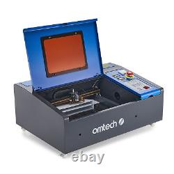 OMTech 40W CO2 Laser Marking Machine w Water Pump Wheels & K40 Rotary Axis