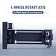 Omtech 4-wheel Rotary Axis Attachment Fits 50w Above Co2 Laser Engraver Cutter