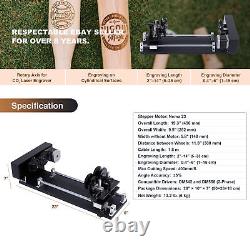 OMTech 4-Wheel Rotary Axis Attachment for 60W -150W CO2 Laser Engraver Cutter