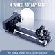 Omtech 4 Wheel Rotary Axis For 60w 80w 100w 130w 150w Co2 Laser Cutter Engraver