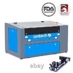 OMTech 50W 12x20in CO2 Laser Engraver Engraving Machine with Rotation Axis C