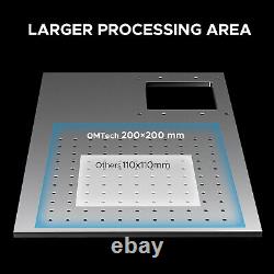OMTech 50W 8x8 in Fiber Laser Marking Engraving Machine for Metal Steel