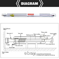 OMTech 50W CO2 Laser Tube 880mm Dia 50mm for Engraving Cutting Machines Engraver