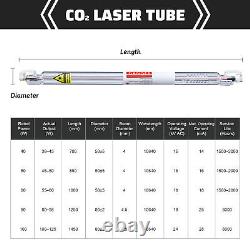 OMTech 50W CO2 Laser Tube 880mm for 50W CO2 Laser Engraver Cutting Machine