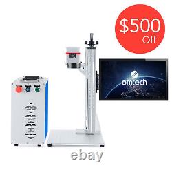 OMTech 50W Fiber Laser Engraver Marker Metal Etching Machine 8x8 Inch Workbed