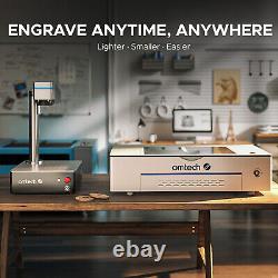 OMTech 50W Fiber Laser Engraver Metal Etching Machine with 5.9x5.9 Workbed