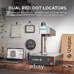 OMTech 50W Fiber Laser Engraver Metal Etching Machine with 5.9x5.9 Workbed