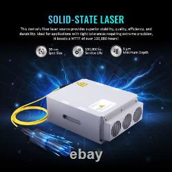 OMTech 50W Raycus Fiber Laser Cutter & Laser Engraver Station with Rotray Axis