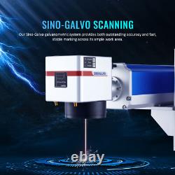 OMTech 50W Raycus Fiber Laser Cutter & Laser Engraver Station with Rotray Axis