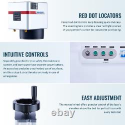 OMTech 50W Raycus Fiber Laser Cutter & Laser Engraver Station with Rotray Axis