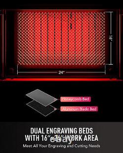 OMTech 60W 16x24 CO2 Laser Engraving Cutting Machine with CW-5000 Water Chiller