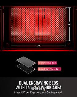 OMTech 60W 16x24 in CO2 Laser Engraver with Rotary Axis Water Chiller Lightburn