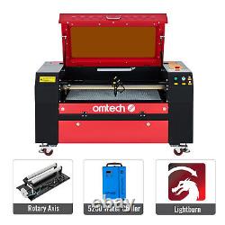 OMTech 60W 20x28 in. CO2 Laser Engraver with Rotary Axis Water Chiller Lightburn