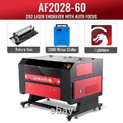 OMTech 60W 20x28in Autofocus CO2 Laser Engraver with Basic Choice Accessories Pack