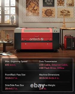 OMTech 60W 20x28in Workbed CO2 Laser Engraver Cutter Engraving Cutting Machine