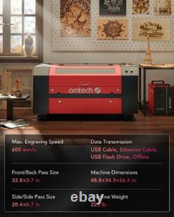 OMTech 60W 20x28in Workbed CO2 Laser Engraver Cutter Engraving Cutting Machine