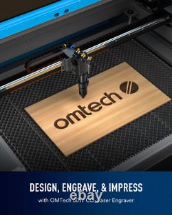 OMTech 60W CO2 Laser Marker Engraver Cutter 16x24 Bed LightBurn Ready