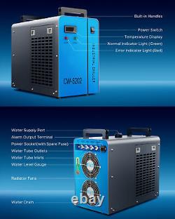 OMTech 6L Dual Water Chiller CW5202 for 2 CO2 Laser Cutting Engraving Machine