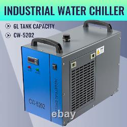 OMTech 6L Industrial Dual Water Chiller CW-5202 for CO2 Laser Engraver Machines