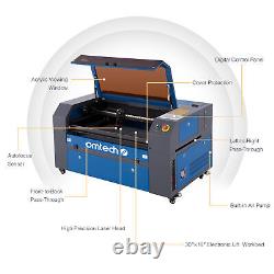 OMTech 70W 16x30 Inch CO2 Laser Cutter Engraver with Premium Accessories Combo