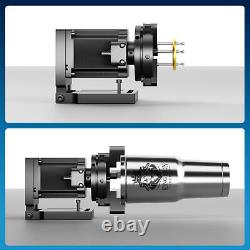 OMTech 70mm Rotary Axis Attachment for Fiber Laser Engraver w 3 Jaw Rotary Chuck