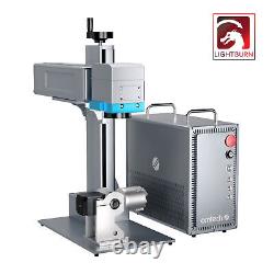 OMTech 7x7 50W Fiber Marking Machine with Rotary Axis for Metal Silver Gold