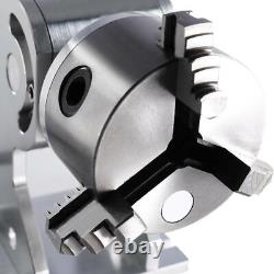 OMTech 80MM 3 Jaw Rotary Axis for 20W 30W 50W 60W Fiber Laser Marker Engraver