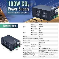 OMTech 80W 100W 110V CO2 Laser Power Supply for Laser Engraver Cutter LCD