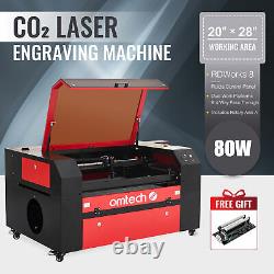 OMTech 80W 20x28 CO2 Laser Engraver Engraving Cutting Machine with Rotary Axis A