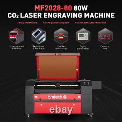 OMTech 80W 20x28 Inch CO2 Laser Cutter Engraver with Best Choice Accessories Combo