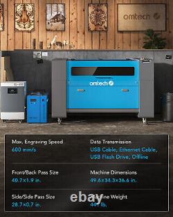 OMTech 80W 24x35 Autofocus CO2 Laser Cutter Engraver with Basic Accessories A